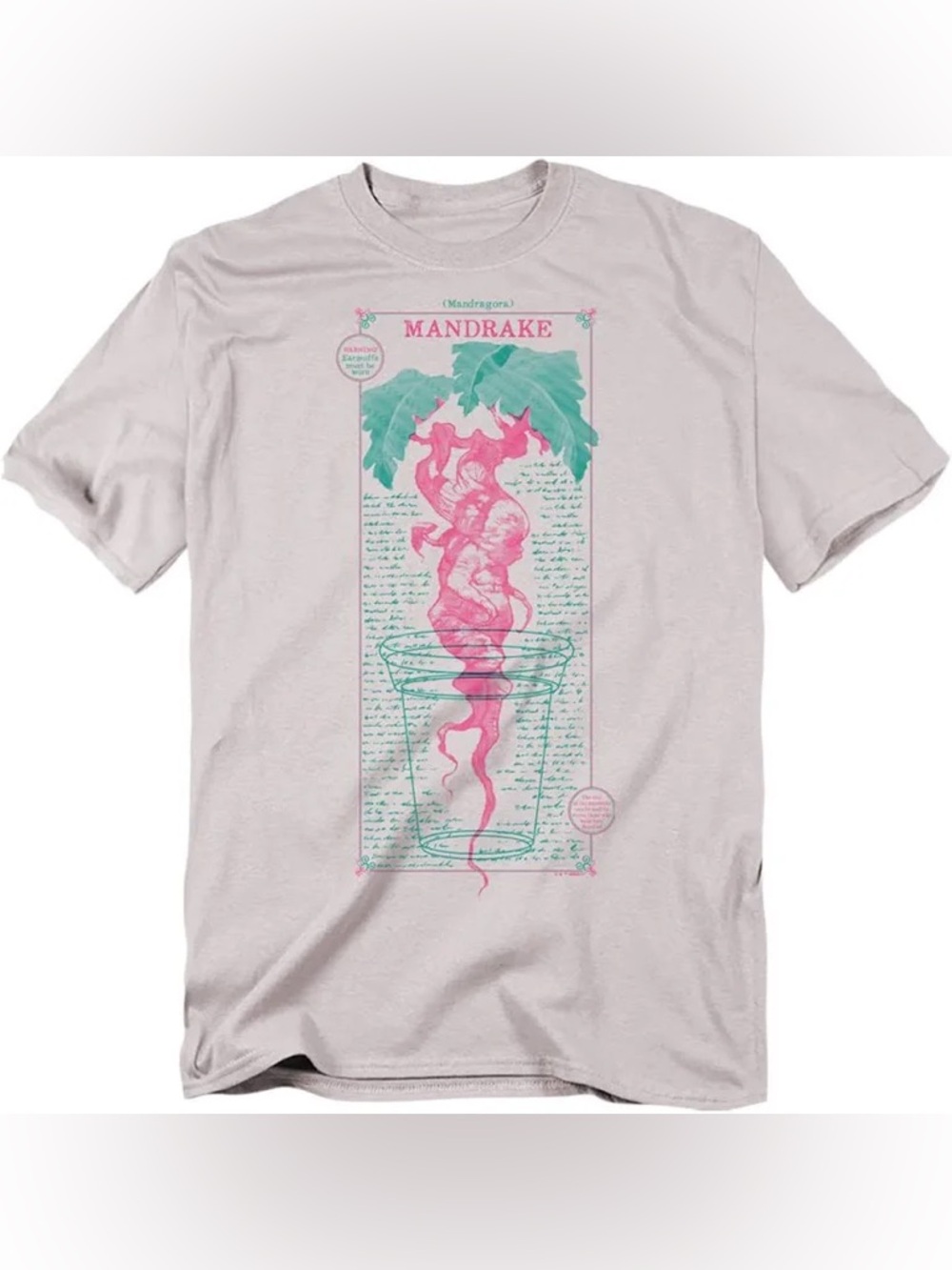 Mandrake Botanical Oversized Soft Triblend Cotton Boyfriend Tee Size Large